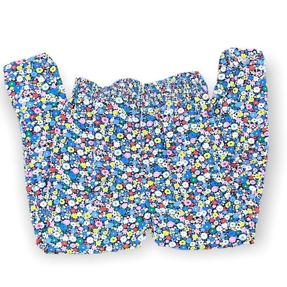 BODEN GIRLS TIE WAIST MULTICOLOR DITSY FLORAL PRINT VISCOSE PANTS POCKETS 10Y - Picture 6 of 10